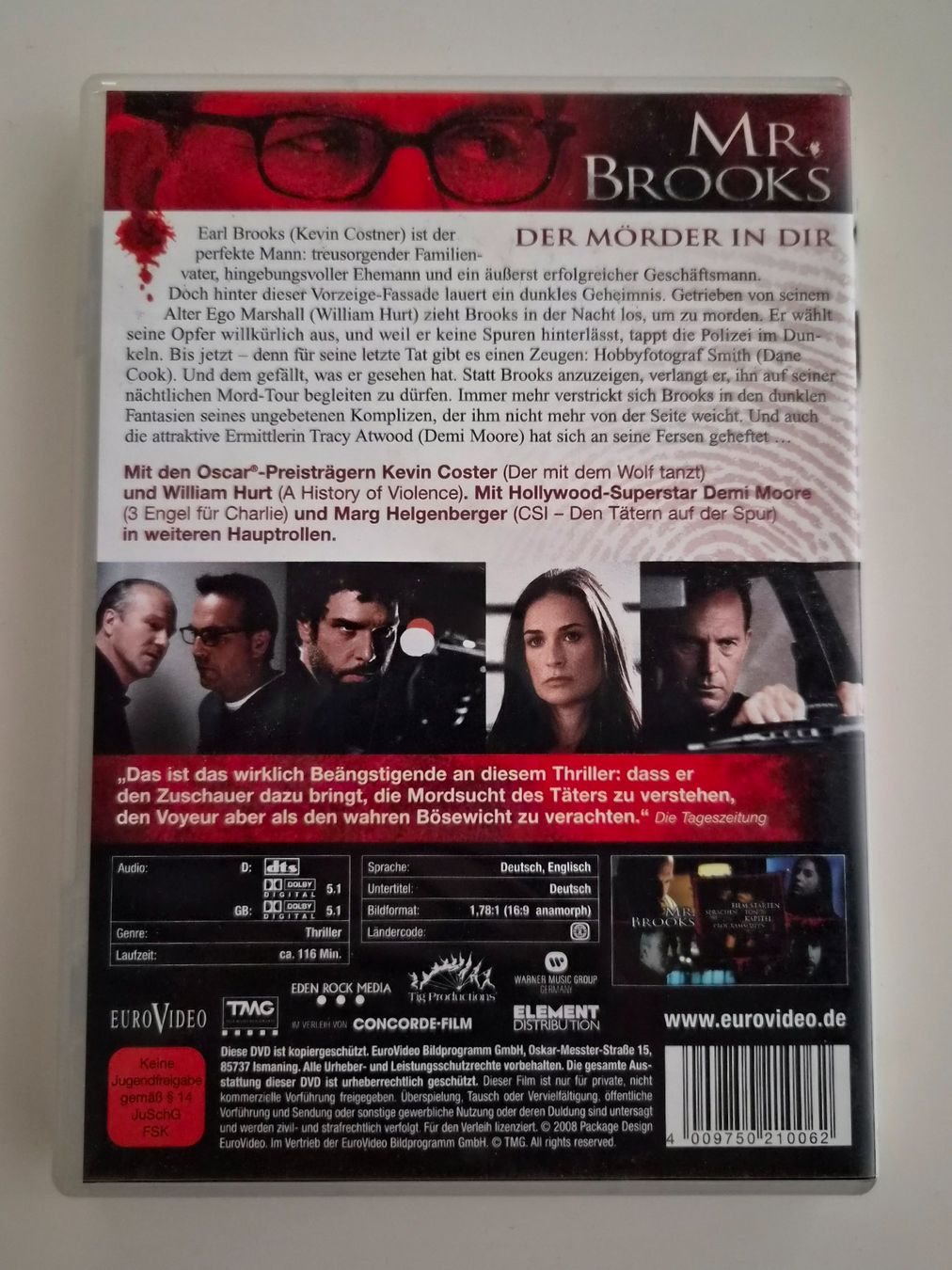 Tutti i DVDs: DVD | Mr. Brooks – Der Mörder in Dir | 2007 – Usato da Dietikon venduto da Jacky1983 1