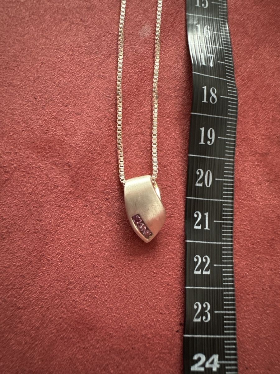 Catenine: 835 Silberkette mit 925 Anhänger 40 cm – Usato da Herbriggen venduto da Sehrazade 5
