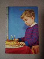 Ak Buon Compleanno Italien Vintage Kind Junge