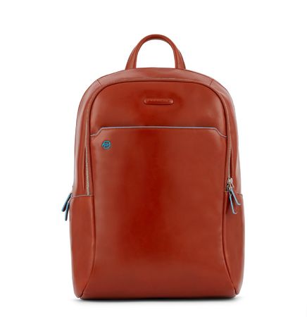 Piquadro Grosser Laptoprucksack in Leder Naturfarbe NEU