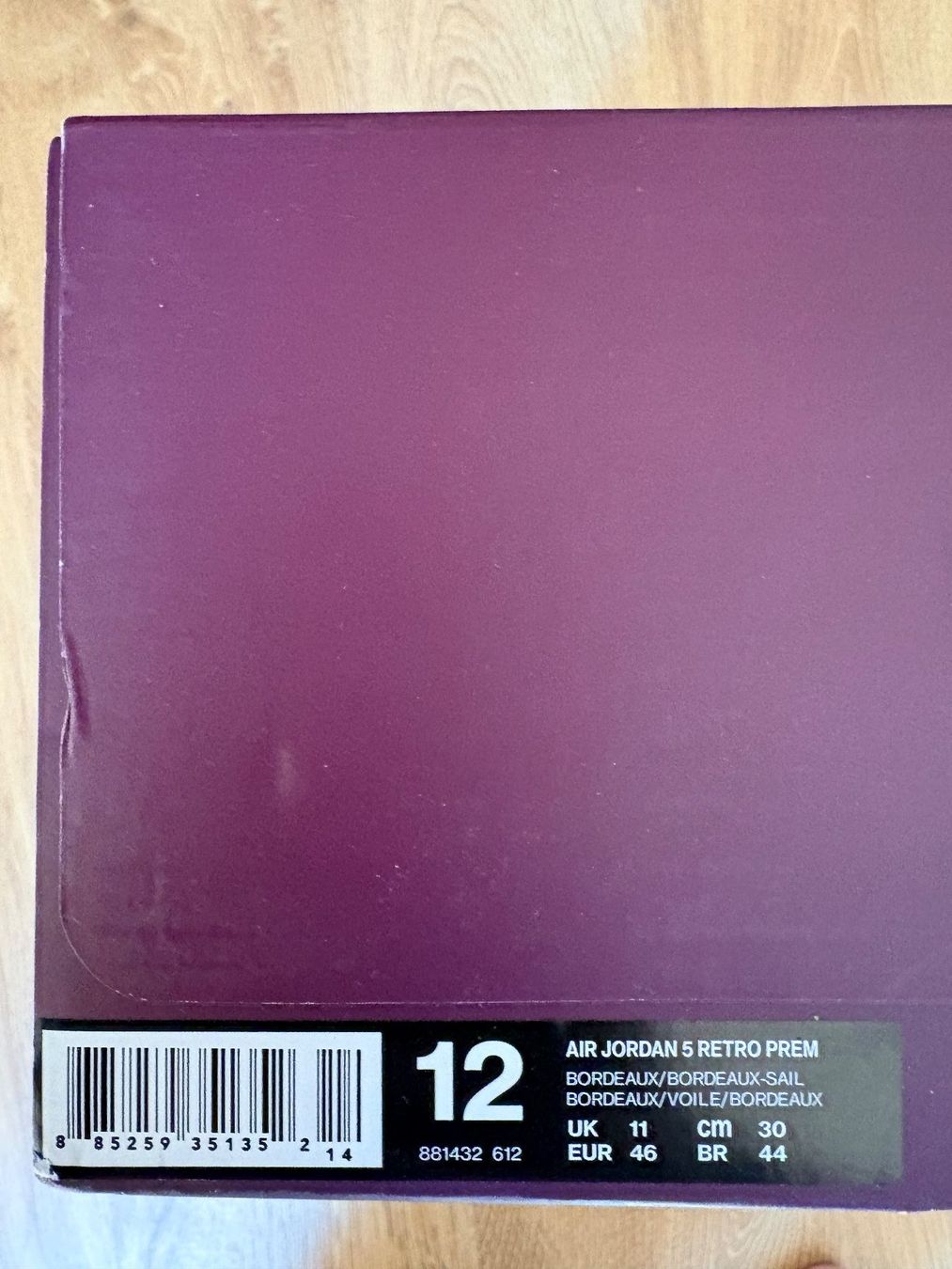 Jordan Scarpe da uomo: Jordan 5 Retro Premium Wine - Taille 12US – Nuovo e nell'imballaggio originale da Rolle venduto da kil_l6gr 2