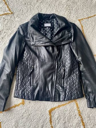 tolle echt Lederjacke Damen schwarz Gr. 38