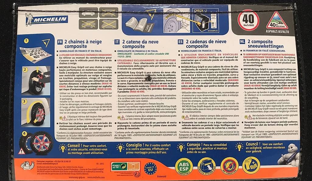 Catene da neve: Catene neve composite MICHELIN Easy Grip – Usato da Canobbio venduto da Dego71 2