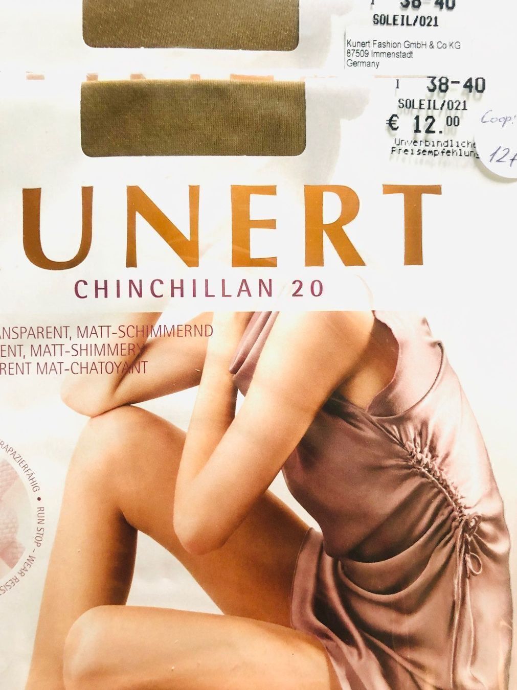 Kunert Strümpfe & Strumpfhosen: Strumpfhose KUNERT 20 Chinchilan/ 20 Fr. – Neu und originalverpackt aus Zumikon von DamenFashionShop 5