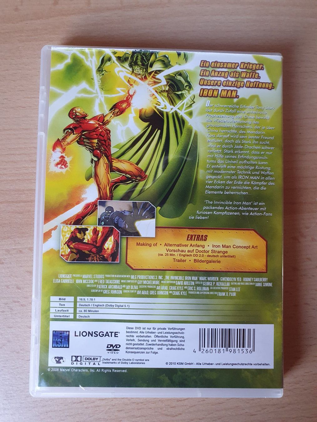 Alle DVDs: DVD The Invincible Iron Man – Gebraucht aus St. Margarethen TG von Schachmatt 1