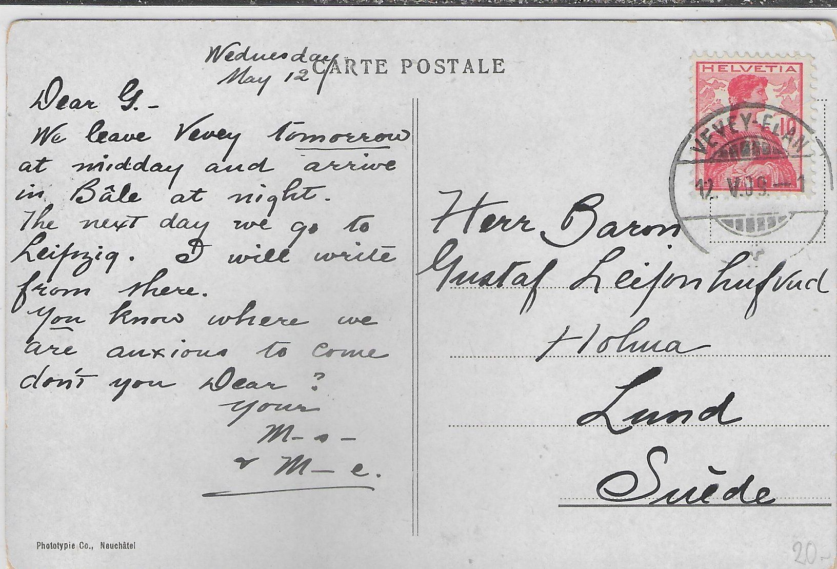 Cartoline postali: Lac Leman - Montreux - Panorama - Litho – Usato da Ettingen venduto da Kartenplanet 1