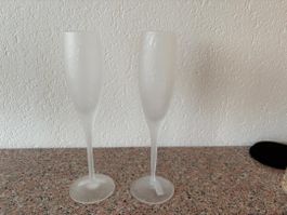 2 Champagnergläser, la verrerie de biot