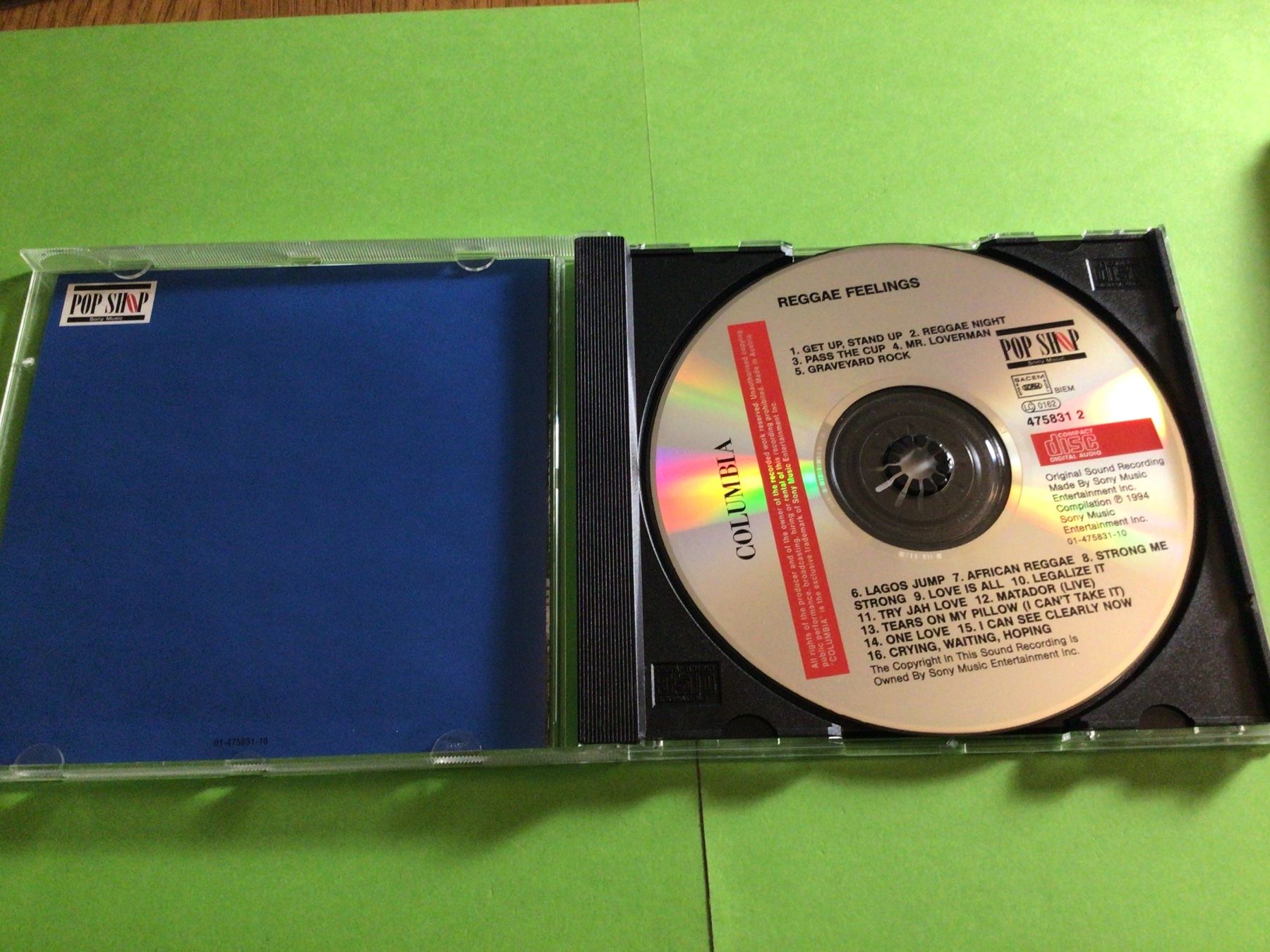 CD: REGGAE Feelings, DIV. Interpr, CD 1994 – Usato da Steinach venduto da Quarkie 1