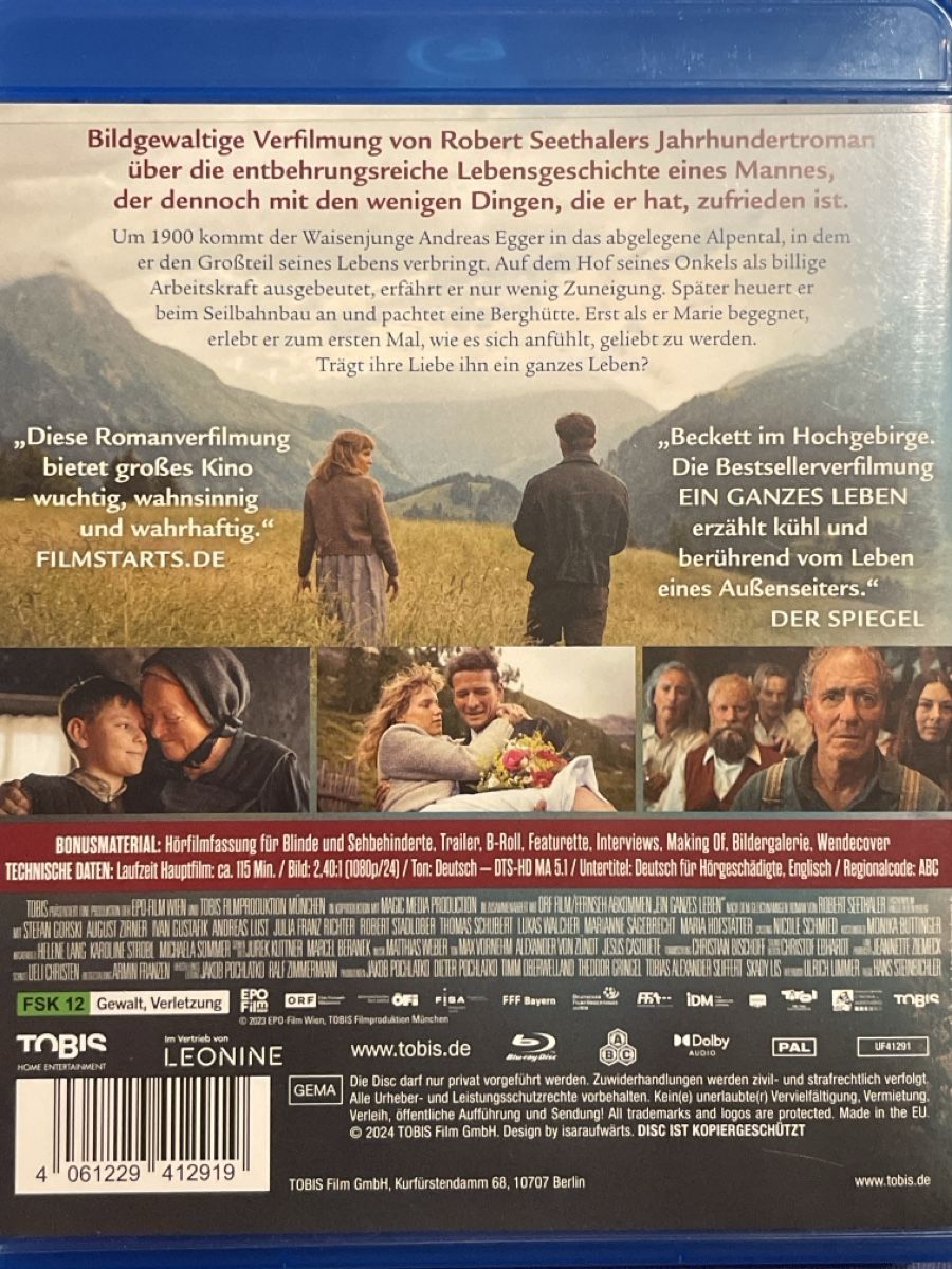 Tutti i DVDs: Ein ganzes Leben (2023) – Nuovo (secondo la descrizione) da Waldenburg venduto da Gonzo8 1