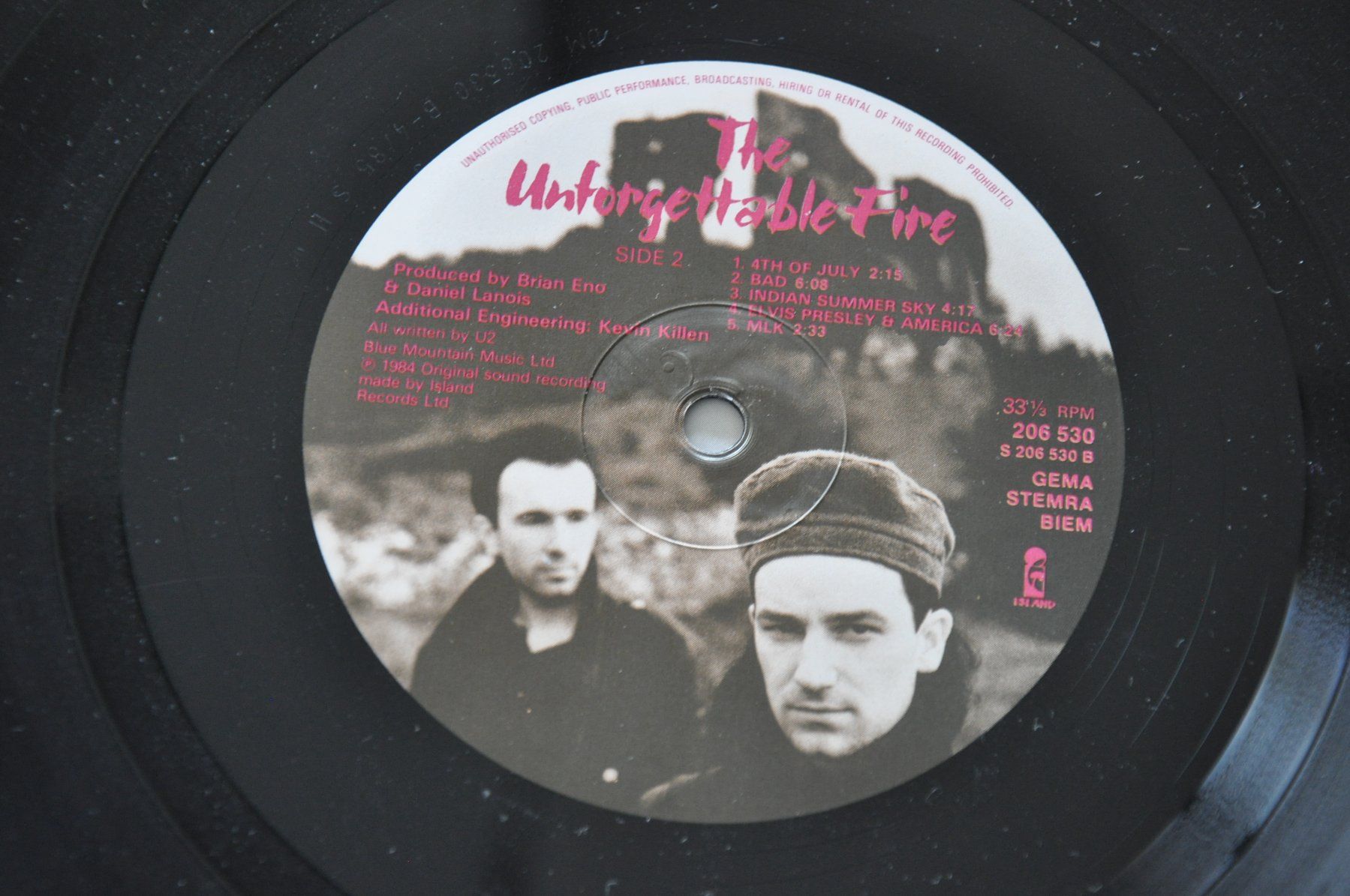 Dischi in vinile: U2 LP THE UNFORGETTABLE FIRE – Usato da Sion venduto da jaipur1401 4