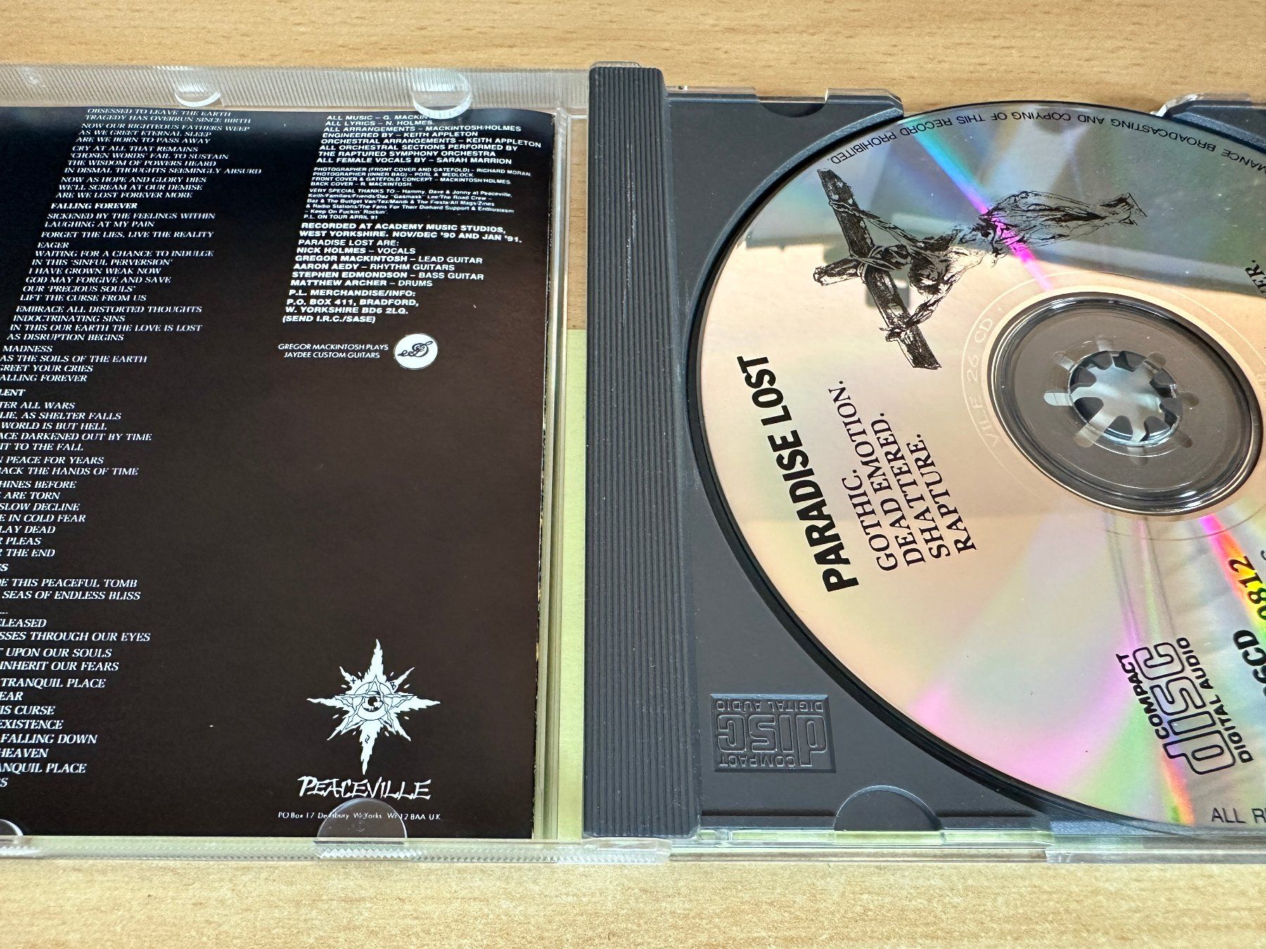 CD: Paradise Lost – Gothic – Usato da Rikon im Tösstal venduto da Alpenmutz 2