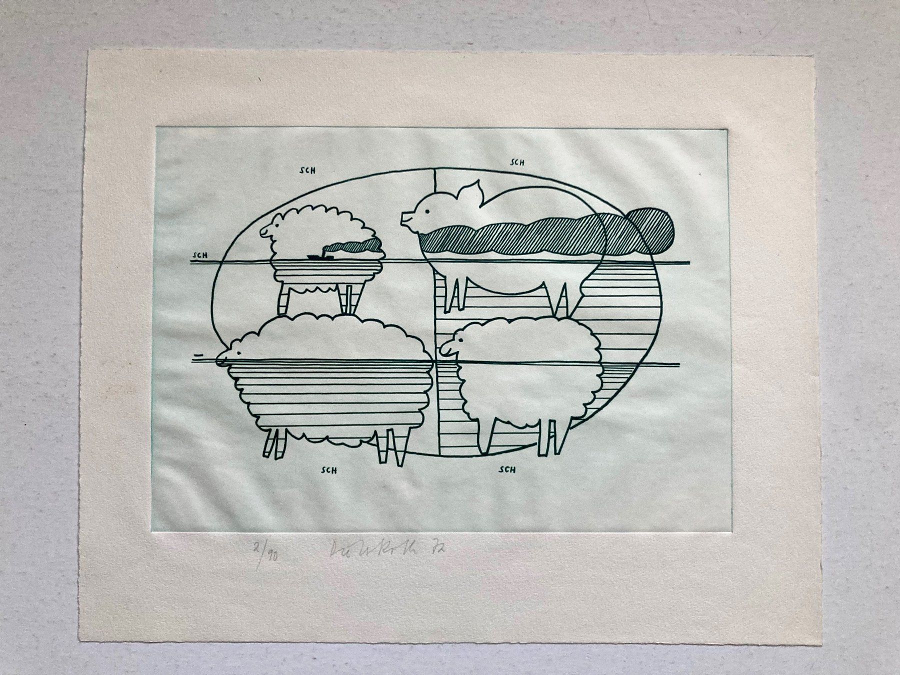 Incisioni: DIETER ROTH - IN DER FERNE - ex. 2 / 90 – Usato da Vandoeuvres venduto da ngc_9qj2 7