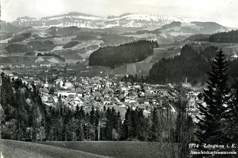 Cartoline postali: Langnau i.E. + 1953 – Usato da Emmenbrücke venduto da teestube