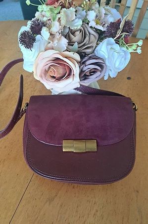Handtasche Bordeaux rot