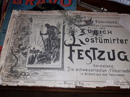 Kostümierter Festzug Zürich 1898 - Rarität! Selten!