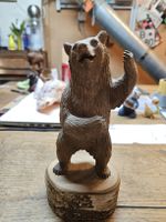 Holz Bär Skulptur Handarbeit von Paul Widmer (DU)
