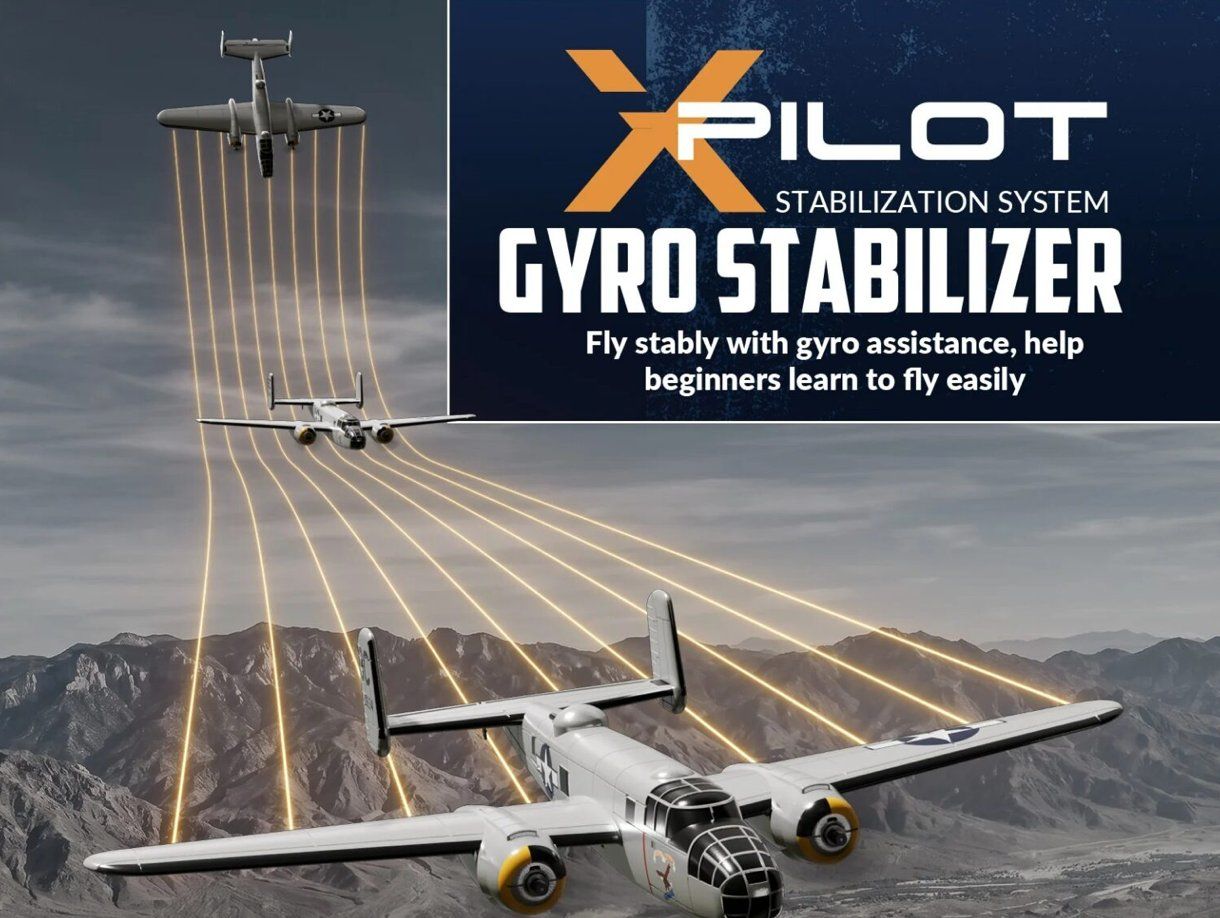 RC Modellbau: Volantex B-25 Mitchell - RTF Komplett-Set mit XPilot Gyro – Neu und originalverpackt aus Oberrüti von Veba-Trade 7