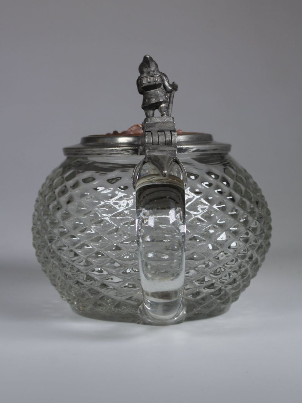Sucriers: Glasdose mit Zinndeckel Zwerg Deckeldose – D'occasion à Basel par IRMAundFRED 4