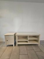 IKEA BRUSALI Set: TV-Bank / Sideboard + Nachttisch weiss