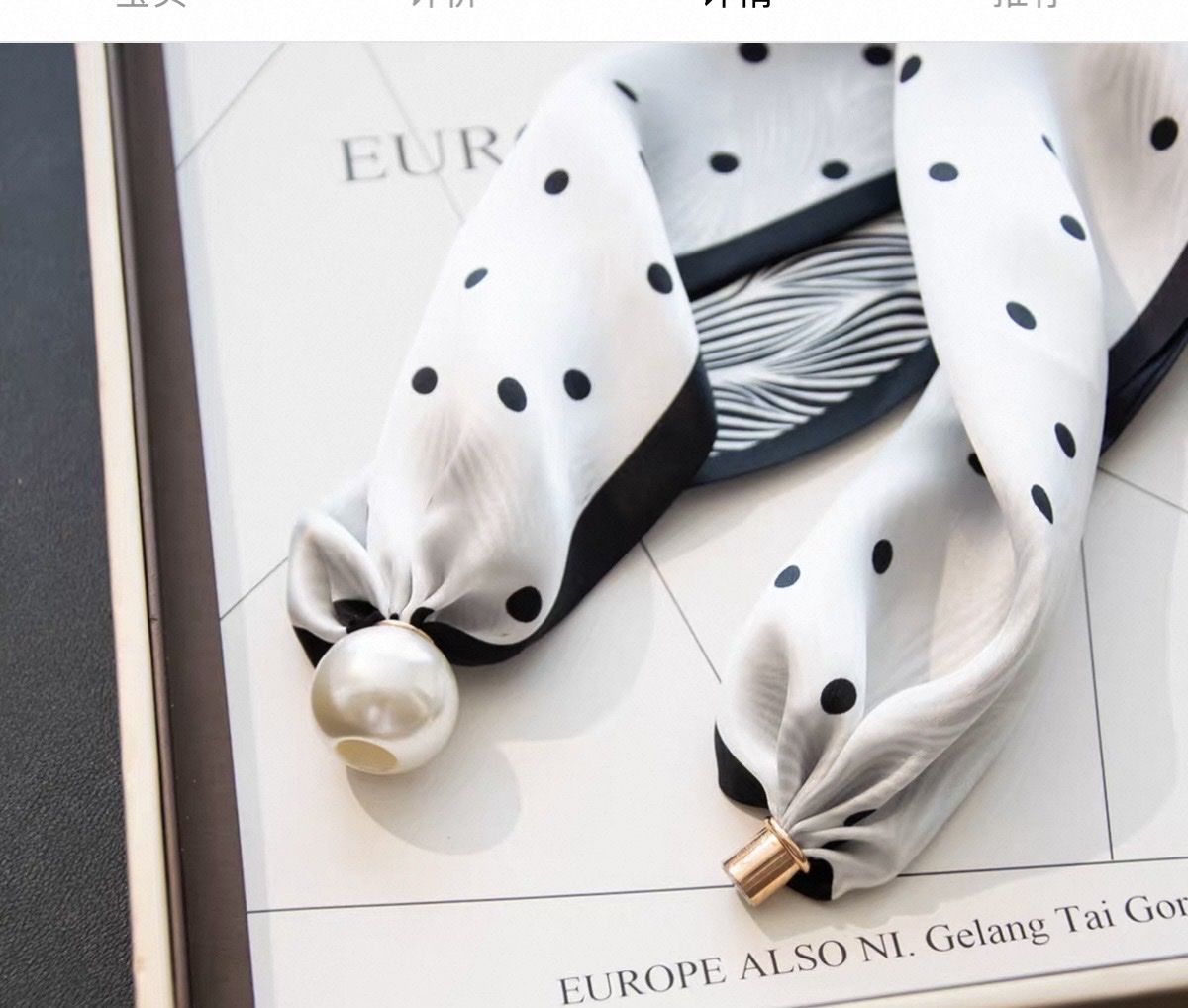 Foulard & Sciarpe: Chic 100%Silk Scarf with magnet Pearl new with gift pack – Nuovo e nell'imballaggio originale da Basel venduto da 550_ckp6 4