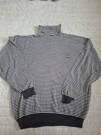Pull à col roulé Christian Dior rayé, M, 100% coton