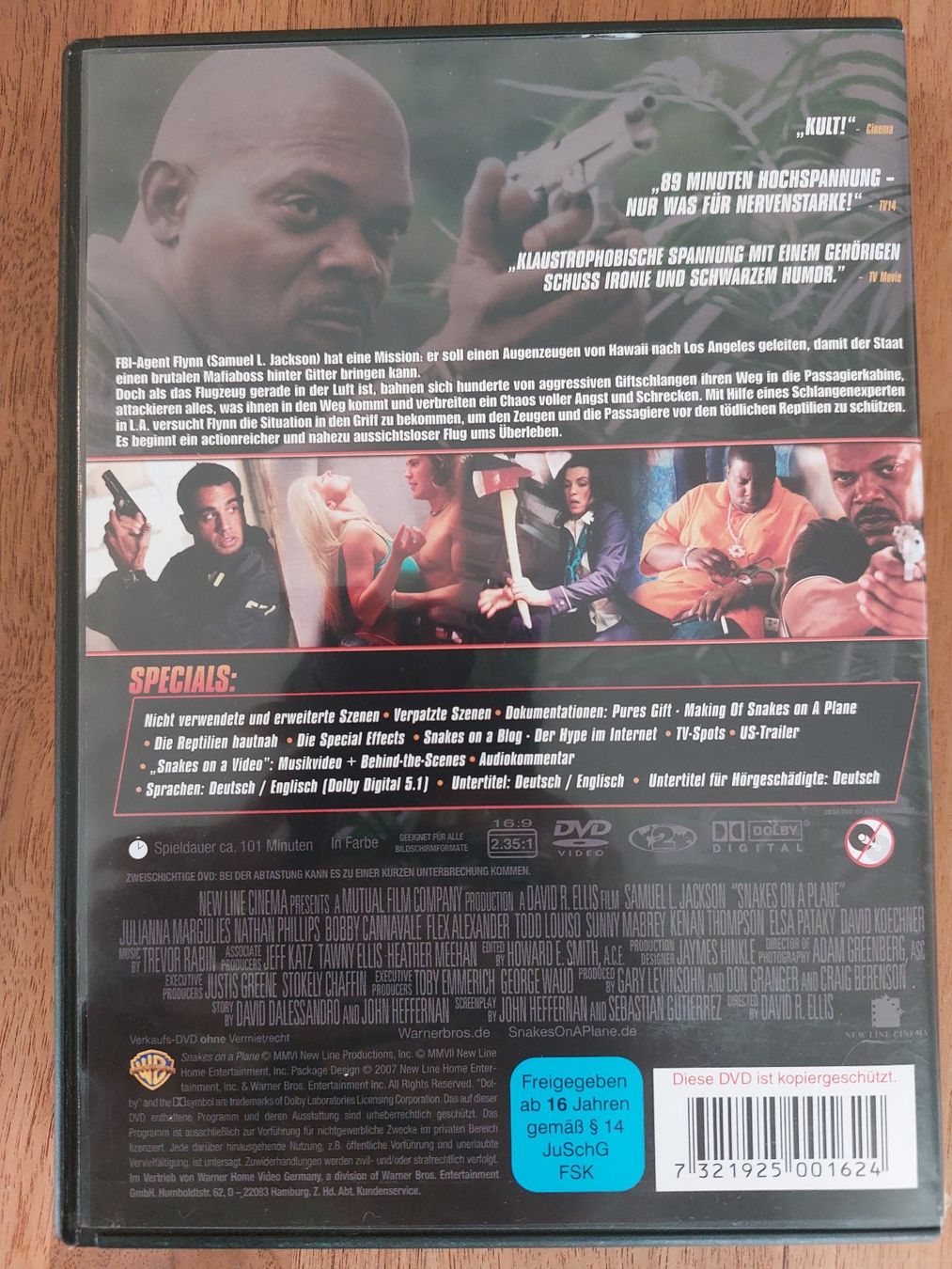 Tutti i DVDs: DVD - Snakes on a Plane mit Samuel L. Jackson – Usato da Rheinfelden venduto da FilmAuktion 1