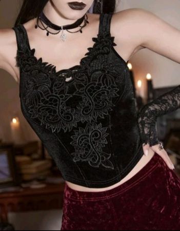 Gothic Samtop Gr S *neu*