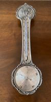 Barometer Luftdruckmesser Thermometer Zinn 95 %. Dekor Weinl