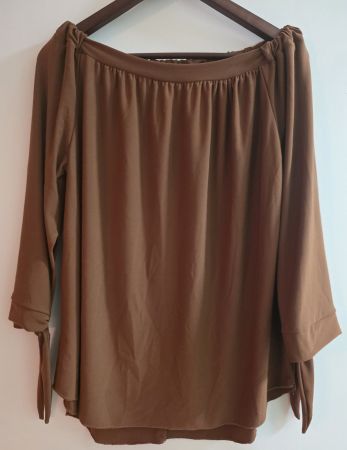 Trendige -Bluse in Caramel