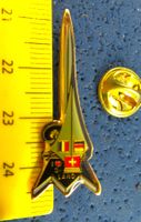 KLEIN-BASEL RHEINHAFEN DREILÄNERECK "RAKETE" PIN GLASIERT