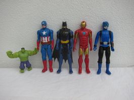 Superhelden Figuren Set: Captain America, Hulk, Ironman