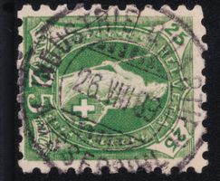 Stehende 67B Vollstempel Industrie Quartier Aussersihl 1889
