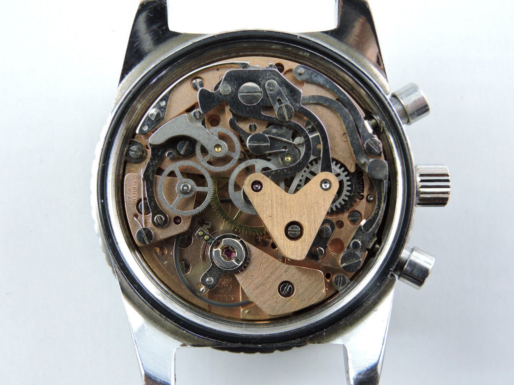 Uhren: 1960 Pierce Diver Chronograph - Bakelite Bezel, Valjoux 7733 – Gebraucht aus Bern von Vintage-Oyster 6