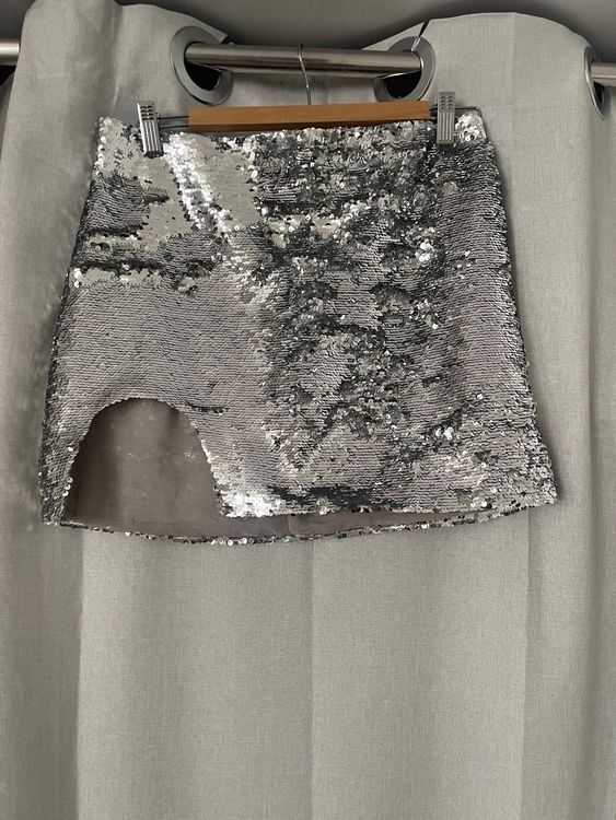 GORGLITTER Pailletten Rock Damen - Minirock Mit Niedriger Taille - Glitzer Rock Für Party Und Festival