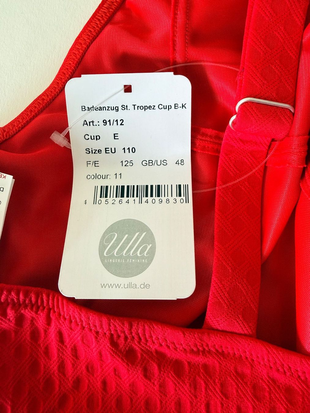 Costumi da bagno & Bikini: ULLA, Badekleid St. TROPEZ, Grösse 110E/48, Farbe Rot – Nuovo e nell'imballaggio originale da Rudolfstetten venduto da gst_g7xl 5