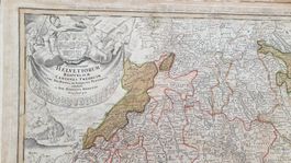 Schweiz. Antike Landkarte 1732. Hohmann Nürnberg.