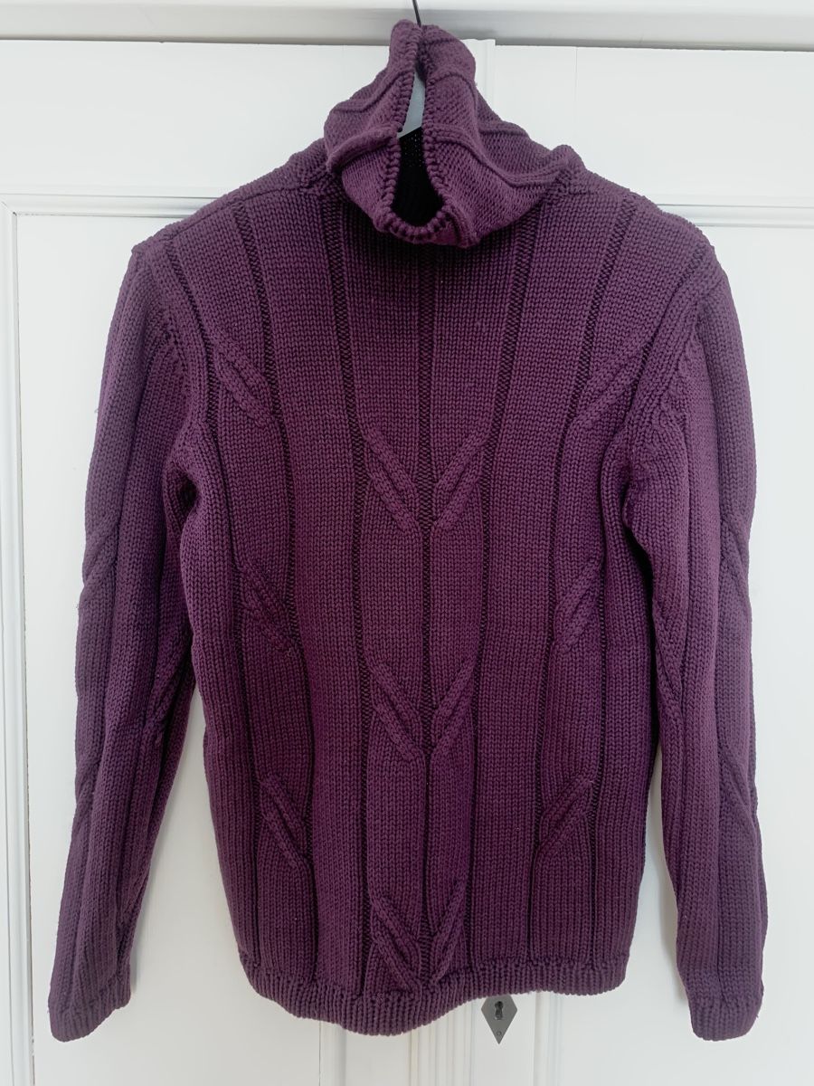 Maglioni & Felpe: Vintage Sportive Strickpullover Lila Rollkragen – Usato da Zürich venduto da MK124