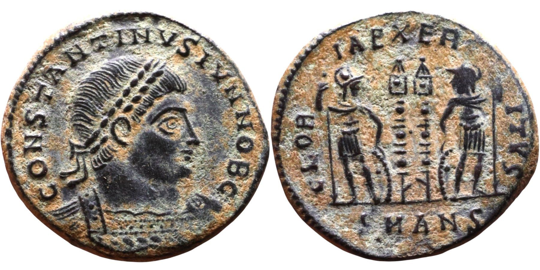 Alle Münzen: CONSTANTINE II bronze nummus (317-337 AD) – Gebraucht aus La Sarraz von classicworldcoins