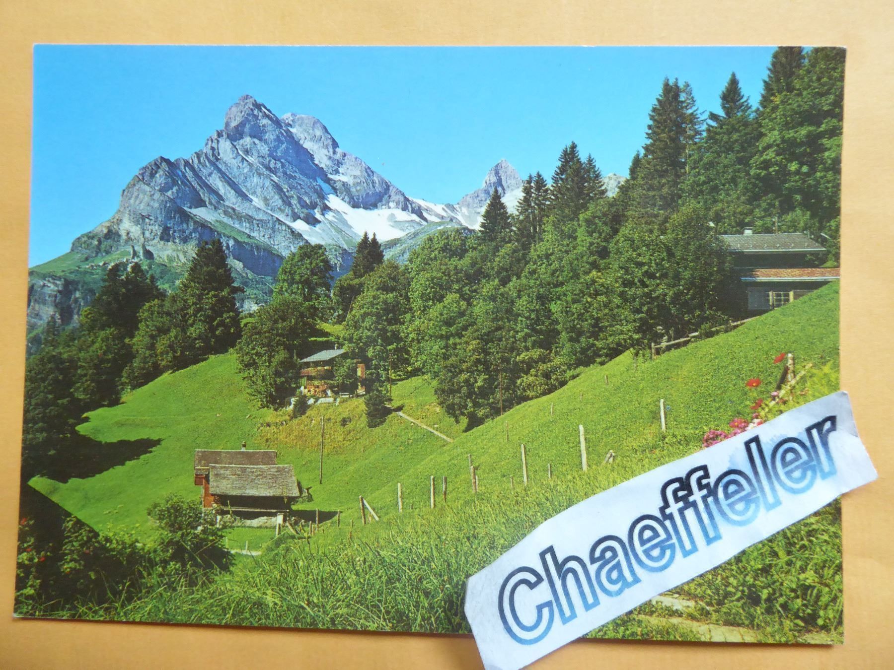Cartoline postali: Braunwald, Blick gegen Ortsstock und – Nuovo (secondo la descrizione) da Zürich venduto da Chaeffeler