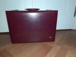 BALLY AKTENKOFFER LEDER RETRO MIT INTERESSANTEM INNENLEBEN