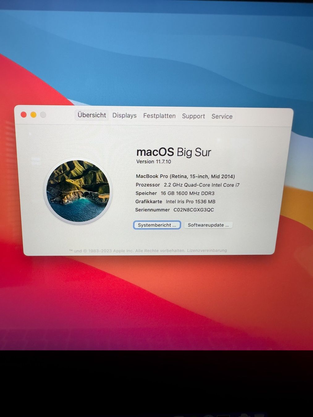 Apple Notebook: MacBook Pro Retina 15 (Mid 2014) – Usato da Luzern venduto da navid.akbari 1