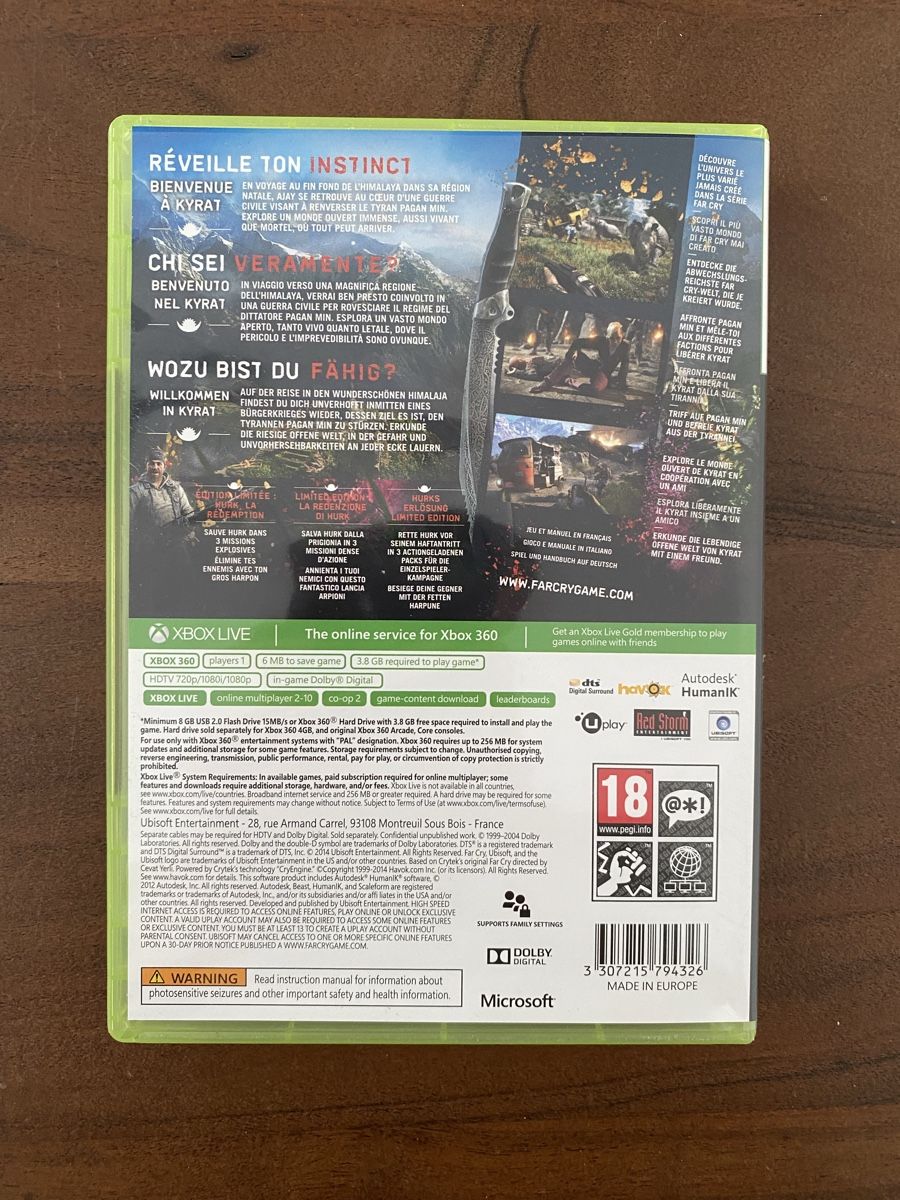 Microsoft Giochi: Farcry 4 für Xbox 360 – Usato da Thunstetten venduto da Virus_33 2