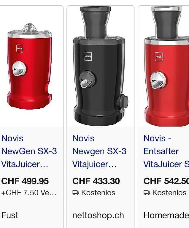 Elettrodomestici da cucina: Novis Saftpresser VitaJuicer WOW – Usato da Pratteln venduto da Luxus.Fee