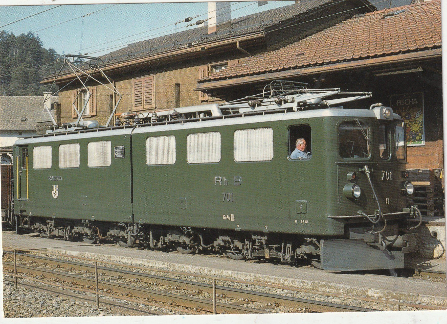 Ansichtskarten: Look RHB bei Domat Ems um 1984 – Gebraucht aus Lumbrein von made02
