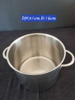 Hoher Kochtopf von Sigg, Calotherm Edelstahl Durchmesser 21