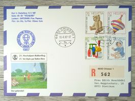 TR12 Enveloppe + Timbre Suisse 1987