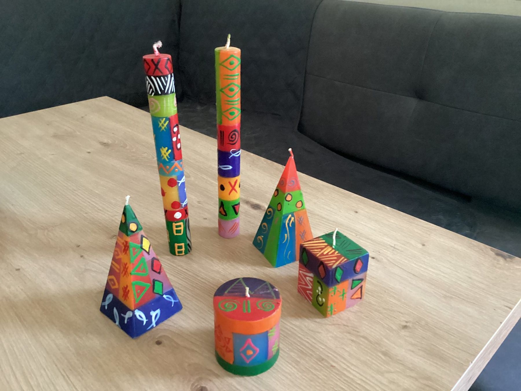 Candele: 6 bunte Kerzen, verschiedene Formen – Usato da Bad Zurzach venduto da Hibiskus78 2