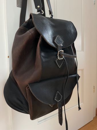 Echt Leder Lederrucksack, für Schule, Arbeit Ausflüge!