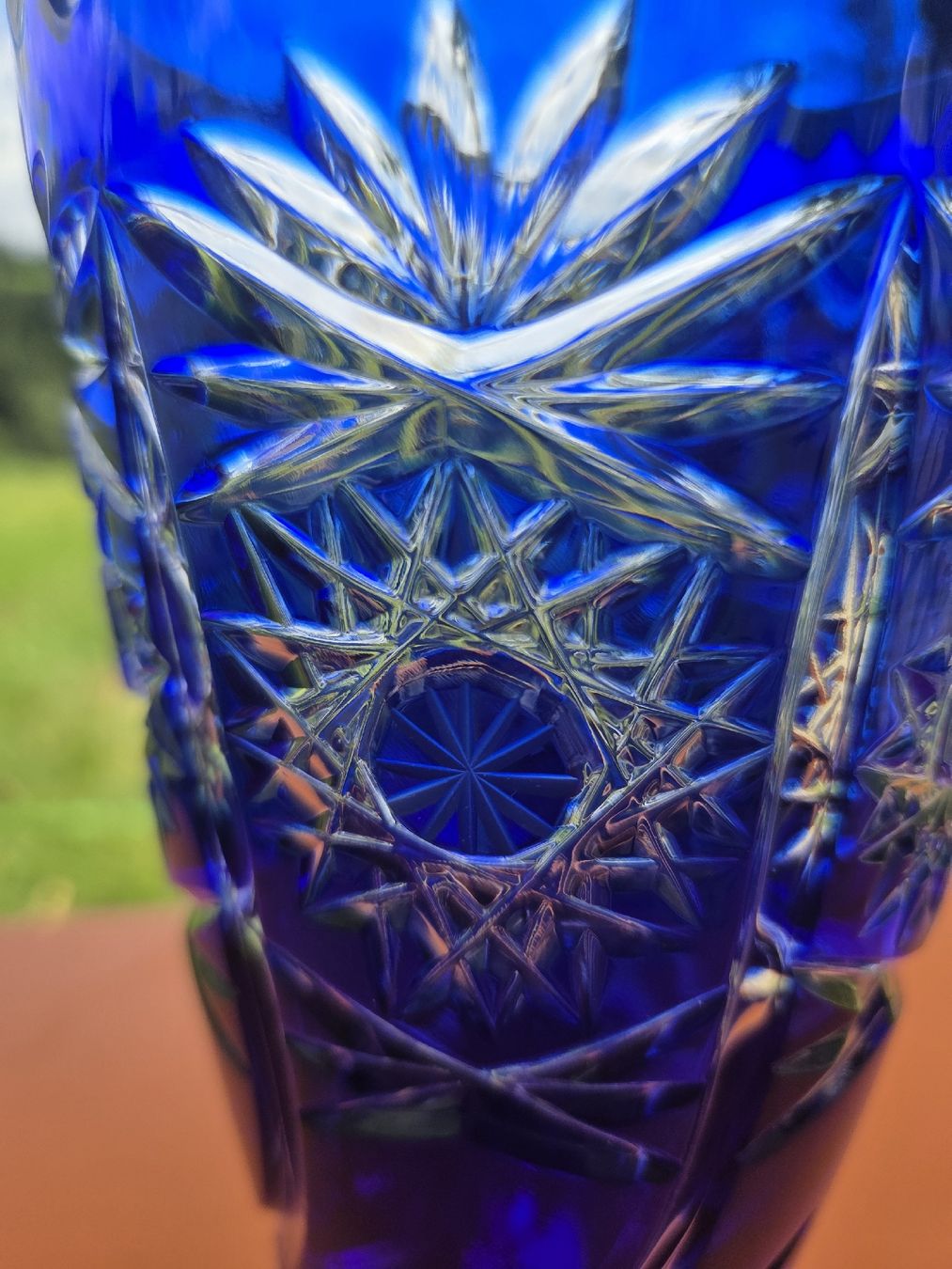 Vasen & Gefässe: kobaltblaue Bleikristallvase – Gebraucht aus Bühler von ros_5qfr 3