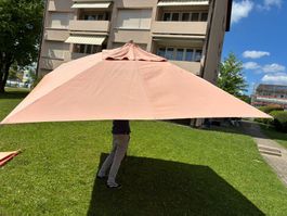 Sonnenschirm Anndora 400 x 250 und 300 cm hoch